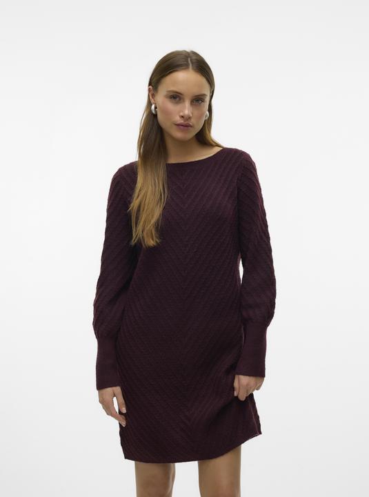 Produktbild Vero Moda VMANJASTINNA LS BOATNECK DRESS GA EXC Strickkleid (XS)