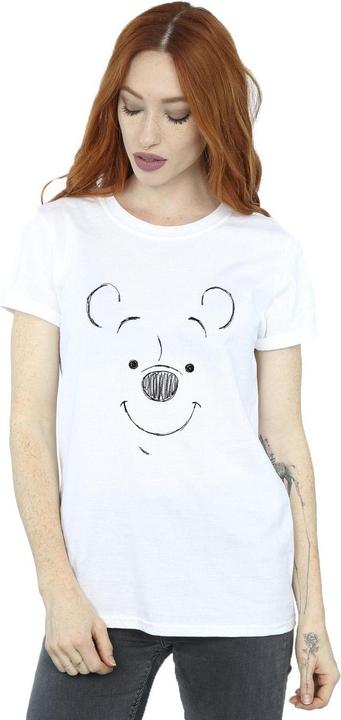 Actual product image Disney Womens/Ladies Winnie The Pooh Winnie The Pooh Face Cotton Boyfriend T-Shirt (M)