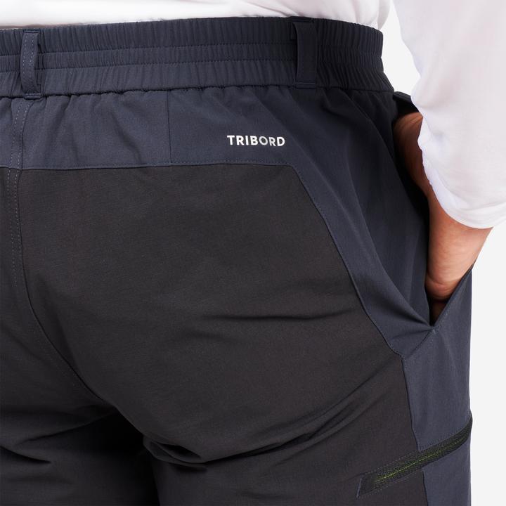 Produktbild Tribord Shorts Segeln Herren wasserabweisend 500 grau/schwarz (34)