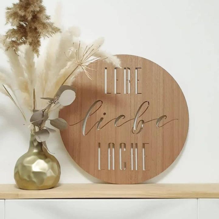 Produktbild Trenddeko Lebe Liebe Lache (60 x 60 cm, 30 x 30 cm, 50 x 50 cm, 40 x 40 cm)