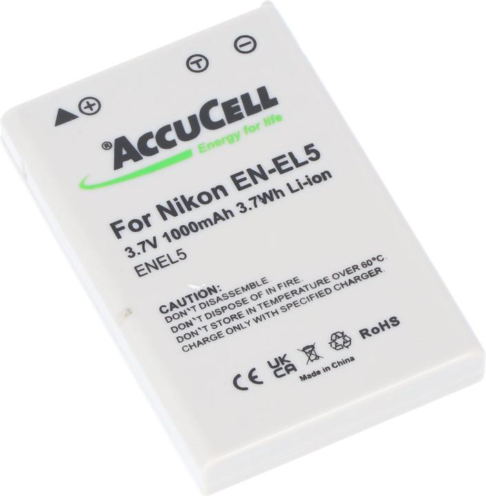 Image du produit AccuCell batterie compatible avec Nikon EN-EL5, Duracell CP1 (Batterie)