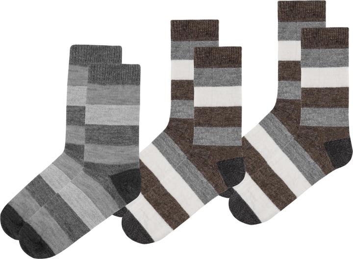 Actual product image Normani 6 pairs of alpaca socks wide striped (pack of 6, 47 - 50)