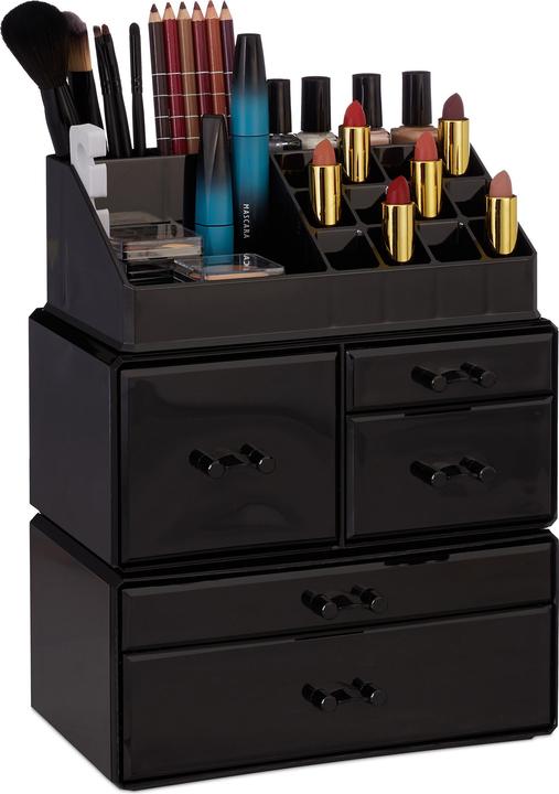 Actual product image Relaxdays Acrylic Makeup Organizer 21 Compartments