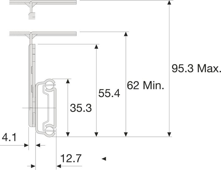 Produktbild Accuride Tastaturauszug DZ2109 - Tastatur Auszug 500mm Keyboard Teilauszug