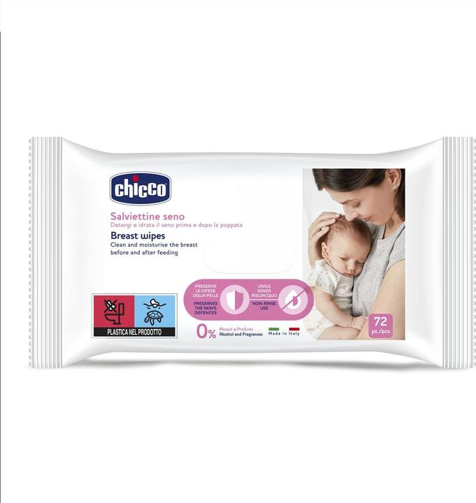 Image du produit Chicco lingettes de toilette pour mamelon 0m+