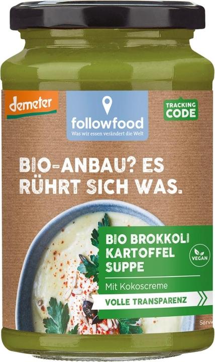Produktbild Followfood Brokkoli Kartoffel Suppe (Glas) vegan (380 ml)