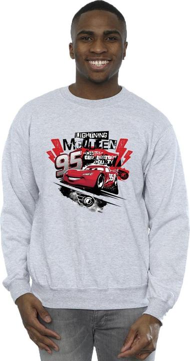 Actual product image Disney Mens Cars Lightning McQueen Collage Sweatshirt (XL)