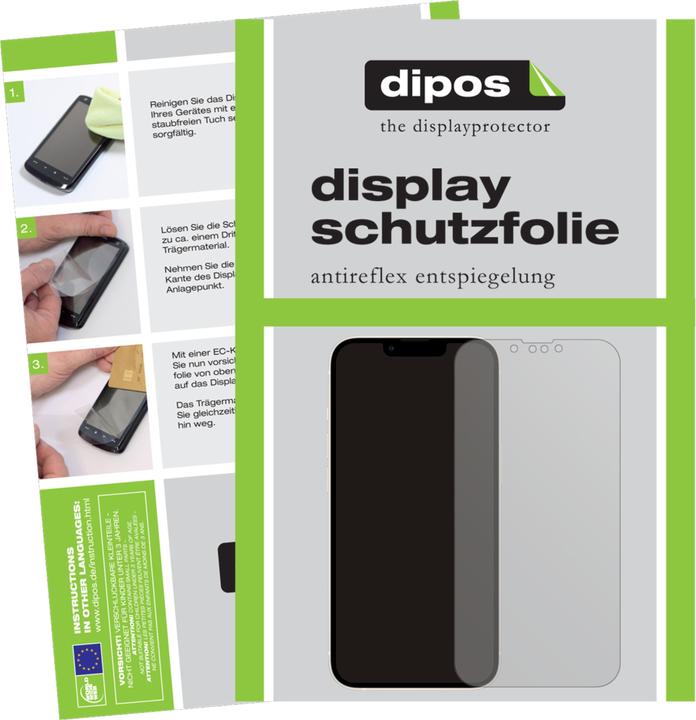 Dipos Displayschutzfolie Antireflex (2 Stück, Apple iPhone 13)