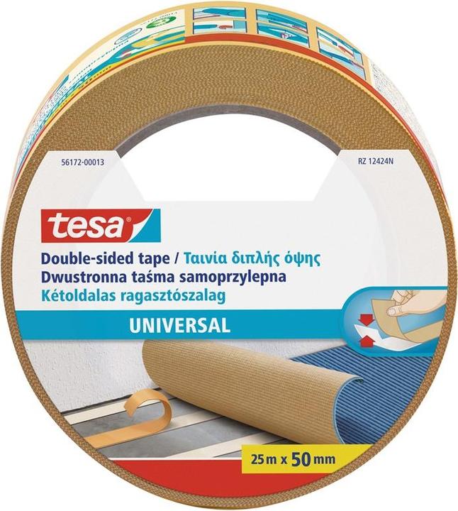 Produktbild tesa Klebeband ® doppelseitig Universal, 25m lang, 50mm breit (110 mm)