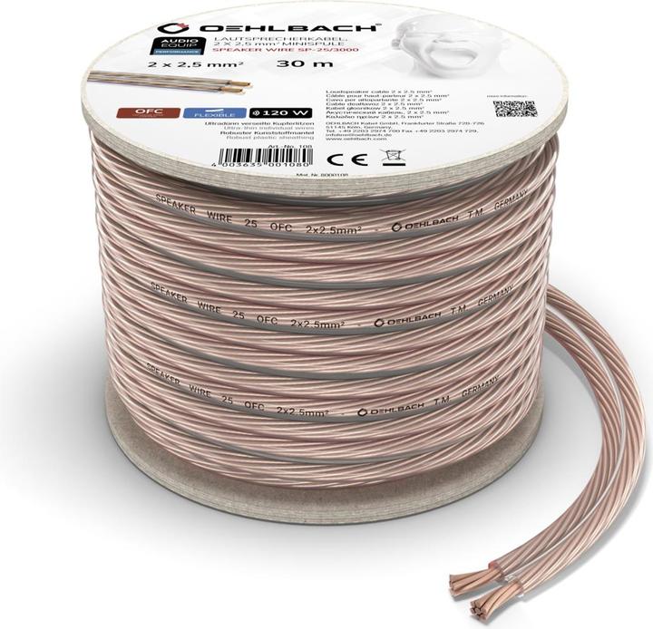 Image du produit Oehlbach Fil Du Haut-Parleur Sp25 (30 m, 2.50 mm²² mm)
