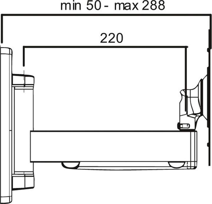 Immagine prodotto Roline Supporto a parete per LCD/TV extra lungo a 3 snodi (Muro, 40")