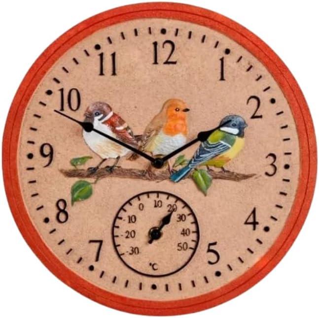 Actual product image Garden Mile Gartenuhr mit Thermometer (30.50 cm)