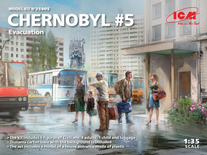 Immagine prodotto ICM Chernobyl#5. Estrazione (4 adulti, 1 bambino e bagagli) (100% nuovi stampi)
