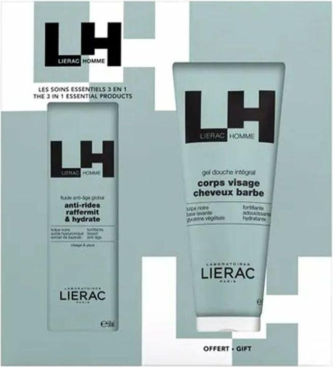 Actual product image Lierac Cof Homme Anti-Aging Cream 50ml + Shower Gel 200ml (Manicure set)