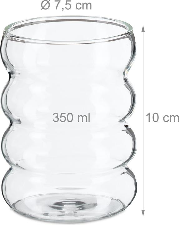 Produktbild Relaxdays 4x Trinkgläser (0.35 l, 4 x)