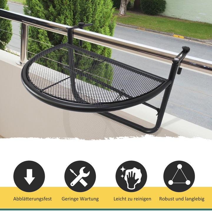 Image du produit Outsunny Table suspendue pour balcon réglable en hauteur (60 cm)