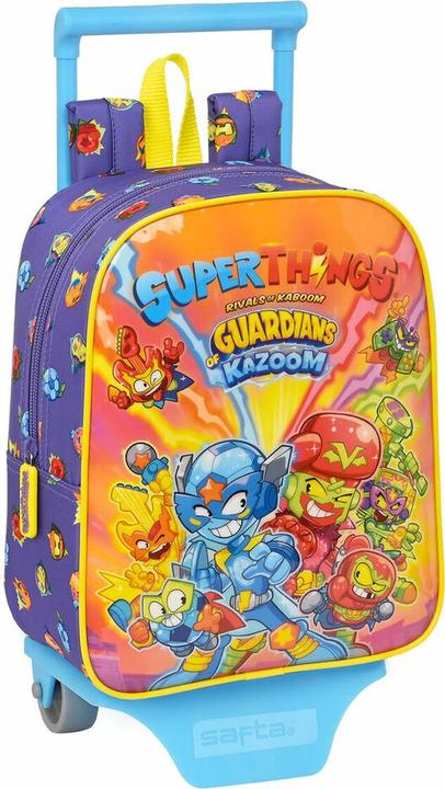 Immagine prodotto Superthings Zaino scuola con ruote Guardians of Kazoom Viola Giallo (22 x 28 x 10 cm)