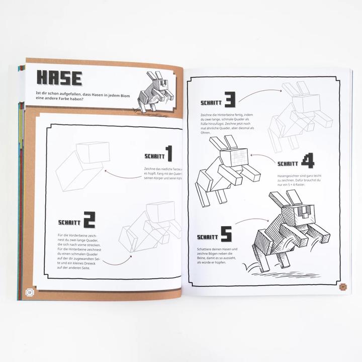 Actual product image Minecraft Zeichenschule Schritt für Schritt tolle Bilder (German, Mojang From, Silvia Schröer, 2024)