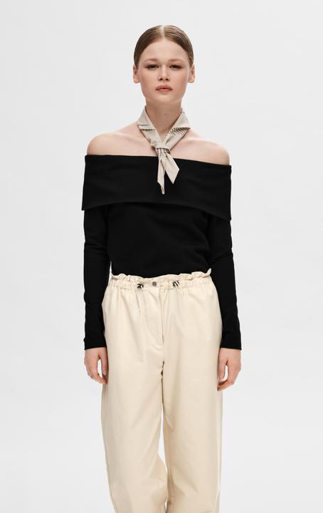 Actual product image Selected Femme Long Sleeve Off Shoulder Top (L)