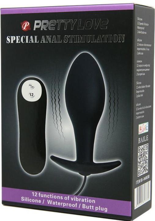 Actual product image Pretty Love Vibrating anal plug with remote control