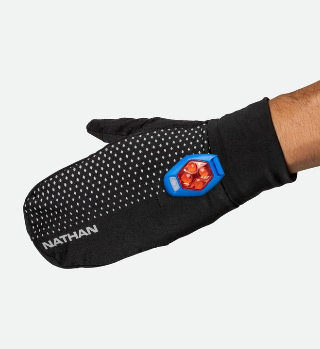 Actual product image Nathan Hyper Night Reflective Convertible Mitt Glove running gloves (M)