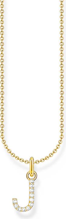 Immagine prodotto Thomas Sabo Catena placcata oro con ciondolo a forma di lettera J (Argento 925, 38 - 45 cm)