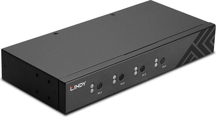 Actual product image Lindy 4 Port KM Switch, USB 2.0 & Audio