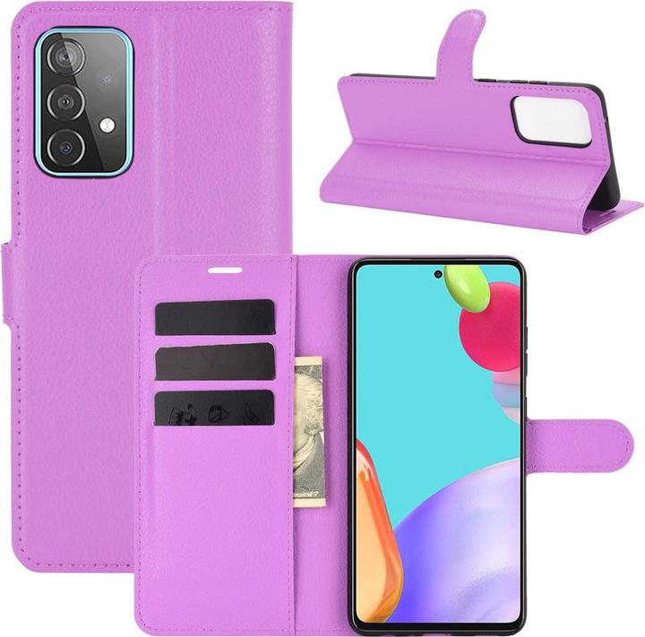 Produktbild Cover-Discount Galaxy A52 - Leder Etui Hülle violett (Samsung Galaxy A52)