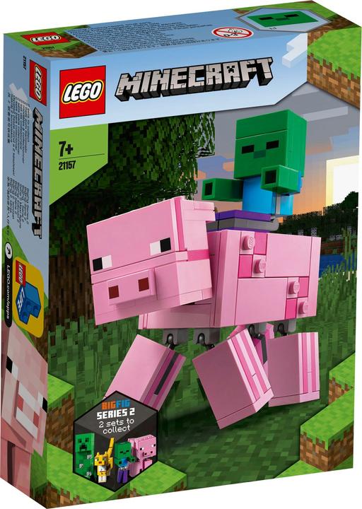 Actual product image LEGO BigFig pig with zombie baby (21157, LEGO Minecraft)