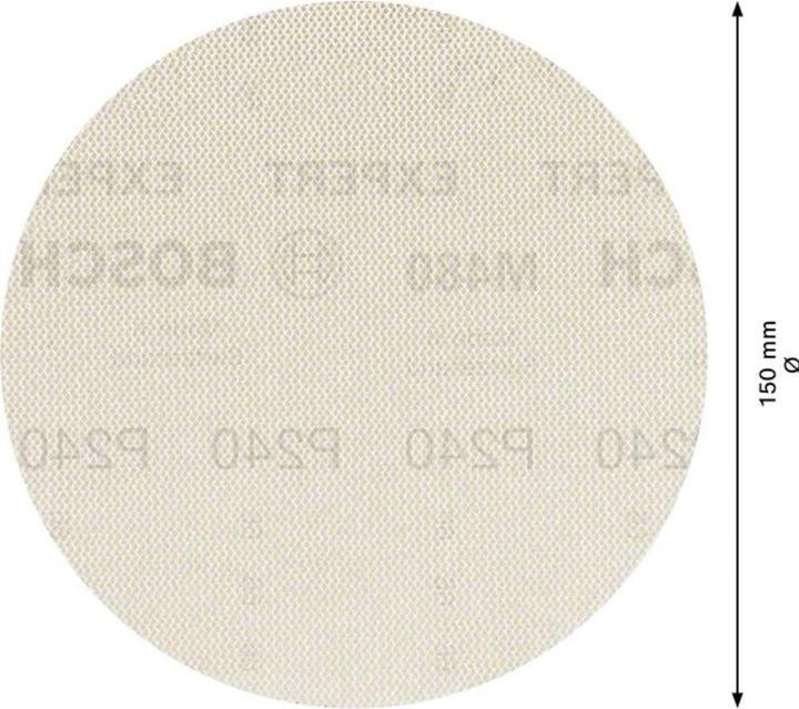 Actual product image Bosch Professional Zubehör Expert M480 Sanding net for random orbital sander, 150 mm, G 240, 5 pieces (240)