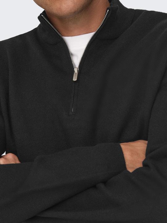 Actual product image Only & Sons Onscooper Reg 12 Half Zip High Neck Knit (XXL)