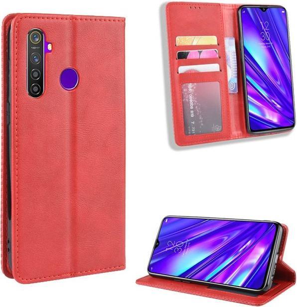 Actual product image MU Classic Retro Leather Bookcover Series (Realme 5 Pro)