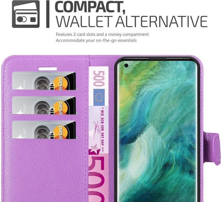 Actual product image Cadorabo Book with stand function cover (Oppo Find X2 Pro)