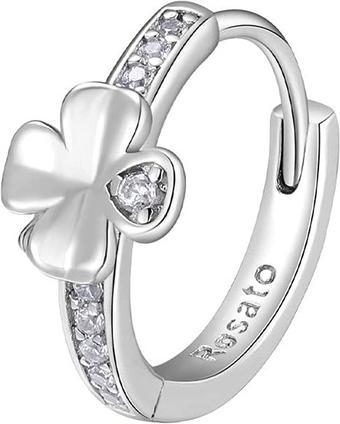 Actual product image Rosato Silver single earrings Four-leaf clover Storie RZO059R (L)