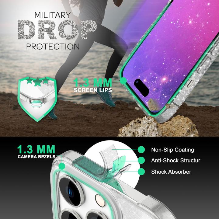 Produktbild Nalia Glitzer Hülle (Apple iPhone 14 Pro)