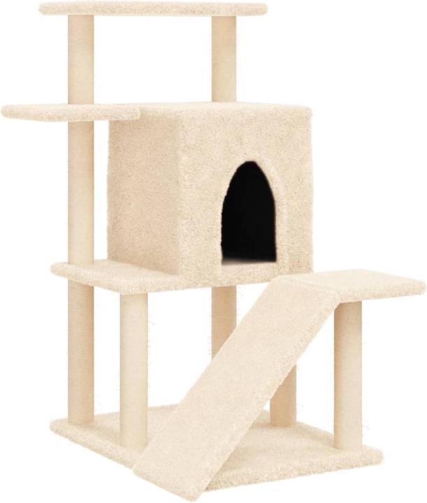 Image du produit VidaXL Kratzbaum mit Sisal-Kratzsäulen Creme 97 cm,Farbe (97 cm, Crème)