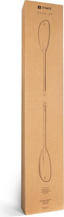 Actual product image Itiwit Kayak paddle carbon two-piece collapsible and adjustable 210-220 cm - X900 (220 cm, 2-piece)
