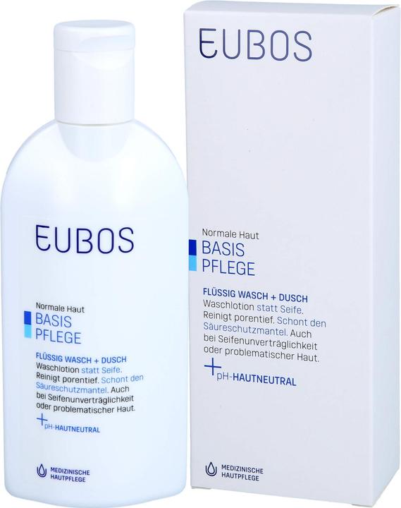 Immagine prodotto Eubos FLUESS BLUE UNPARF, soluzione da 200 ml (Lozione detergente, 200 ml)