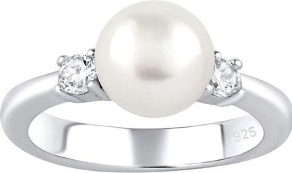 Silvego Maya silver ring with real natural pearl LPS1496RW - Circuit: 59 mm (59, 925 Silber)