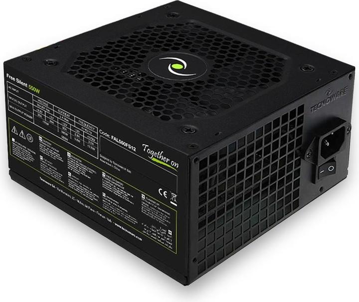 Tecnoware ALIMENTATORE 550W 12CM FREE SILENT 2*SATA 2*MOLEX TOGHETER ON (550 W)