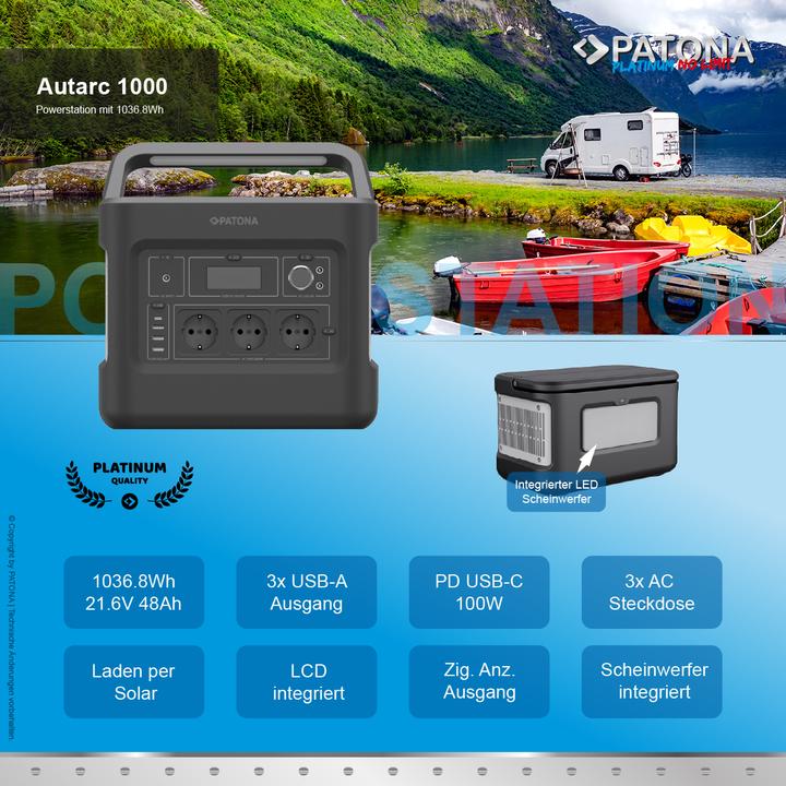 Image du produit Patona Station d'alimentation (1000 Wh, 11.20 kg)