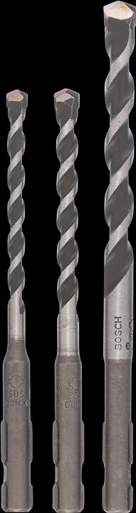 Produktbild Bosch Zubehör Mehrzweckbohrer-, Universalbohrer-Set, 3-teilig, SDS quick, 5 - 8 mm (5 mm, 6 mm, 8 mm)
