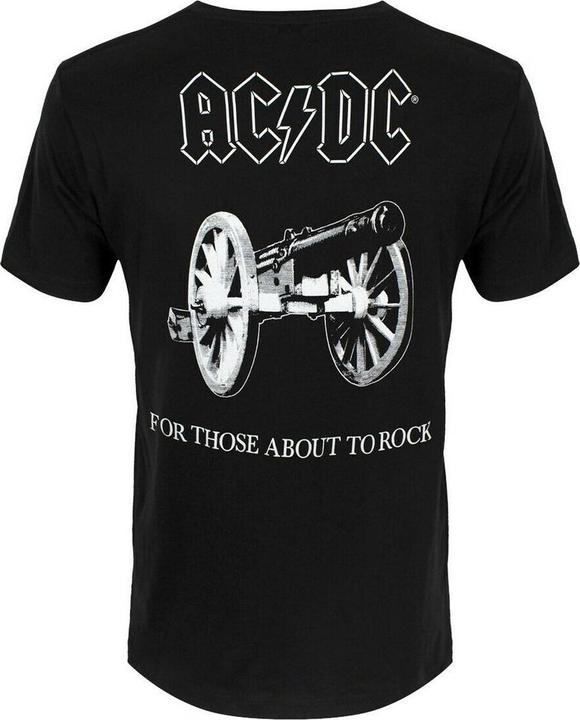 Actual product image AC/DC Unisex Adult About To Rock Back Print T-Shirt (L)