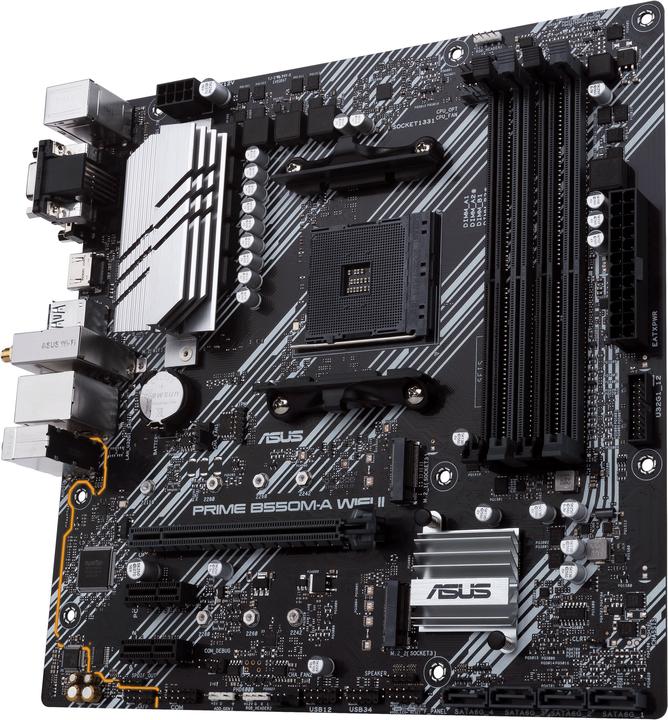 Image du produit ASUS MB PRIME -A WI-FI II AMD,AM4,DDR4,mATX (AM4, AMD B550, mATX)