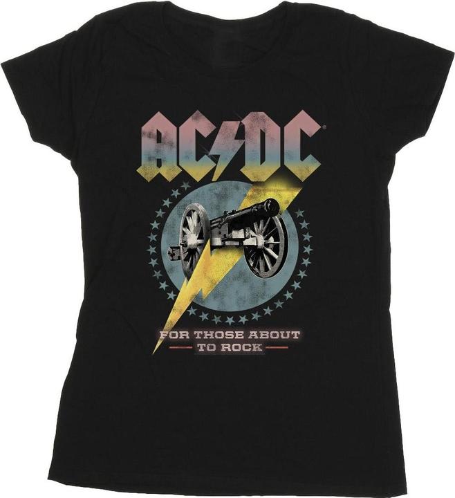 Actual product image AC/DC Womens/Ladies For Those About To Rock Cotton T-Shirt (L)