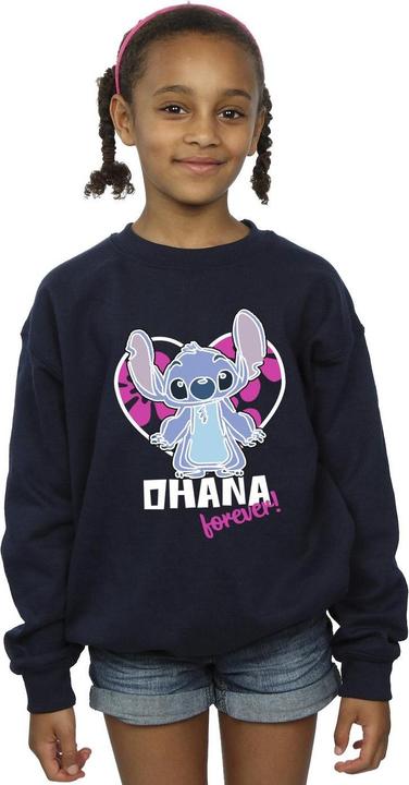 Immagine prodotto Disney Lilo And Stitch Ohana Forever Heart Felpa Ragazze (140, 146)
