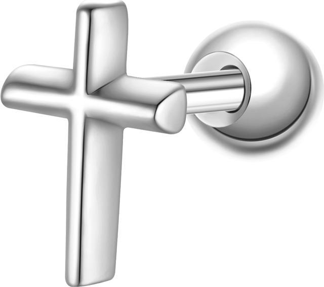 Glanzstücke München Damen Ohrstecker Kreuz Sterling Silber - 37404 (Sterling Silber)