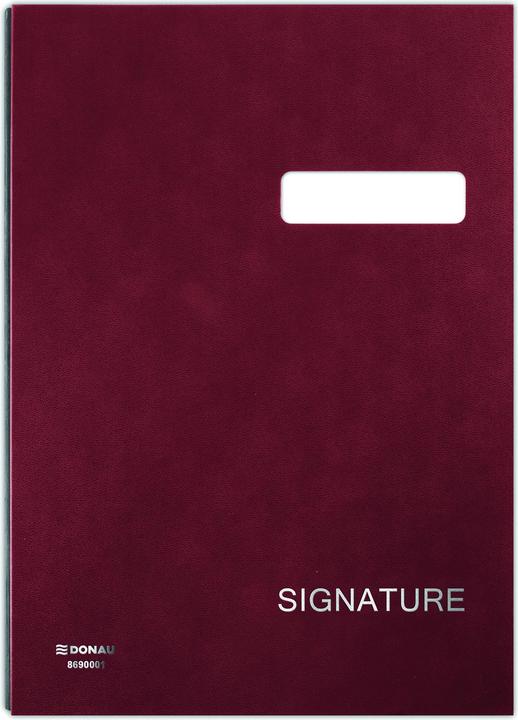 Actual product image Donau SIGNATURE FOLDER, CARDBOARD/PP, A4, 450 g/m², 20 compartments, burgundy 8690001-05 (A4, 20 x)