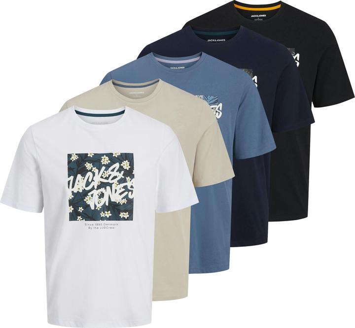 Immagine prodotto Jack & Jones Jjhawaii Shape Tee Ss Crew Neck 5p Pls (3XL)