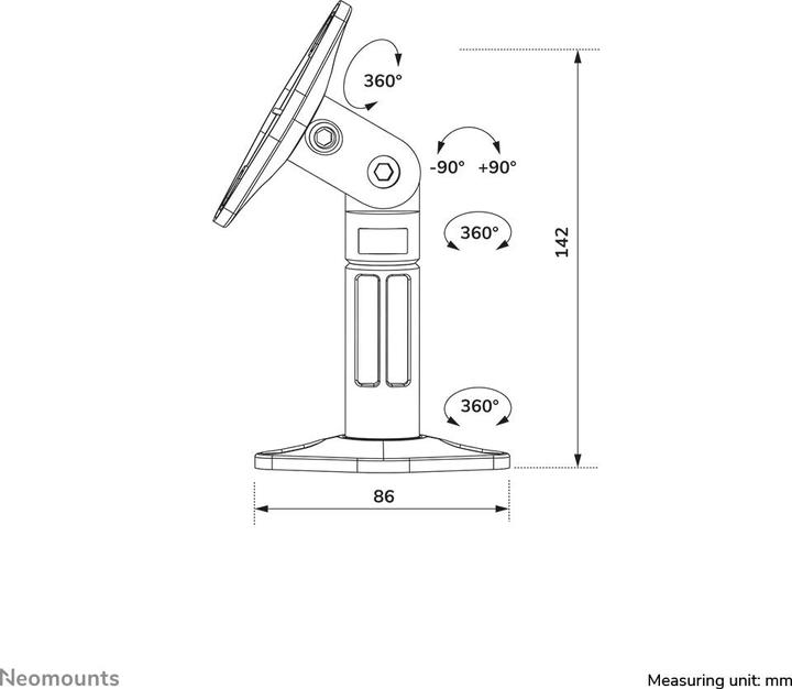 Produktbild Neomounts Speaker-W100 (1 Paar, Wandmontage, Neigbar)